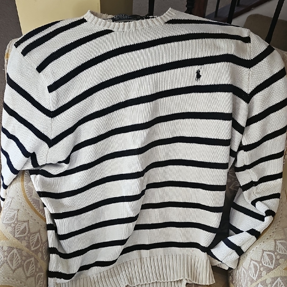 Polo by Ralph Lauren Striped Black and White Sweater